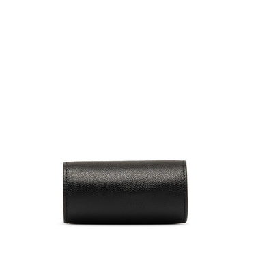 Black YSL Leather Coin Pouch - Designer Revival