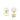 White Dior Gold Plated Faux Pearl Logo and Star Tribales Drop Push Back Earrings