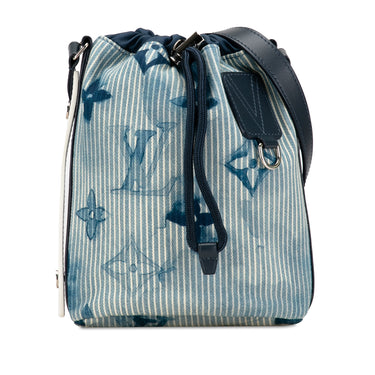 Blue Louis Vuitton Monogram Watercolor Sac Marin BB Bucket Bag