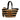 Brown Loewe x Paula's Ibiza Elephant Small Anagram Striped Basket Tote