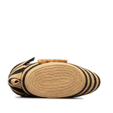 Brown Loewe x Paula's Ibiza Elephant Small Anagram Striped Basket Tote - Designer Revival