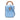 Blue Gucci Mini Calfskin Bamboo Top Handle Bag Satchel