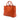 Orange Prada Vitello Daino Open Convertible Tote Satchel