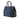 Blue Prada Medium Bicolor Saffiano Lux Galleria Double Zip Satchel - Designer Revival