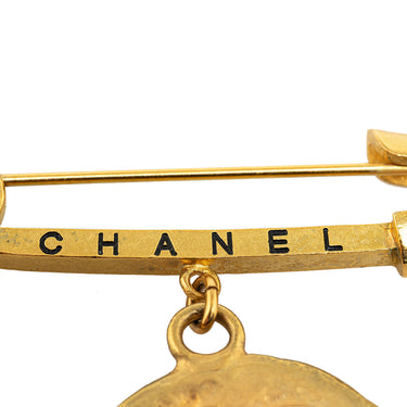 Gold Chanel CC Medallion Costume Brooch - Designer Revival