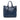 Blue Prada Soft Calf Open Convertible Tote Satchel