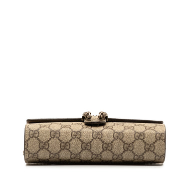 Brown Gucci Mini GG Supreme Dionysus Wallet on Chain Crossbody Bag - Designer Revival