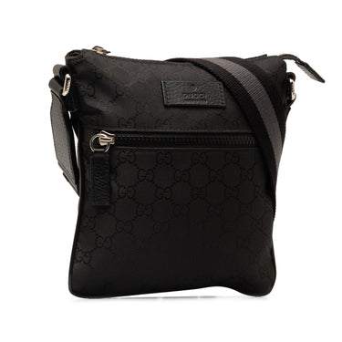 Black Gucci GG Nylon Crossbody Bag - Designer Revival