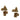 Gold Louis Vuitton Gold Plated Essential V Stud Earrings