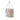 Beige Prada Canvas Logo Stripe Shopper Tote