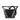 Black Chanel Crumpled Calfskin PVC Camellia Bucket