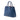 Blue Prada Medium Saffiano Cuir Double Satchel