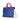 Blue Saint Laurent Medium Smooth Tricolor Calfskin Cabas Rive Gauche Satchel - Designer Revival