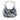 Gray Burberry Metallic Patent and Beat Check Nylon Brooklyn Hobo