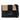 Black Fendi Calfskin and Canvas FF 1974 Flat Baguette Crossbody
