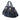 Blue Prada Soft Calf Trimmed Tessuto Satchel