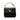 Black Burberry Tonal Check Nylon and Leather Handbag