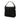 Black Burberry Tonal Check Nylon and Leather Handbag