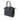 Black Prada Soft Calf Trimmed Saffiano Lux Open Convertible Tote Satchel