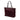 Red Prada Saffiano Trimmed Tessuto Satchel