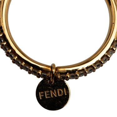 Gold Fendi F is Fendi Crystal Ring - Designer Revival