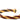 Gold Hermès Gold Plated and Leather Twisted Cuff Bracelet