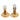 Gold Chanel CC Gold Plated Flower Clip On Earrings