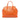 Orange Prada Saffiano Cuir Triple Zip Dome Top Handle Bag