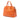 Orange Prada Saffiano Cuir Triple Zip Dome Top Handle Bag