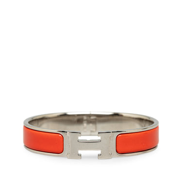 Orange Hermès Clic H Bracelet - Designer Revival