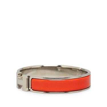 Orange Hermès Clic H Bracelet
