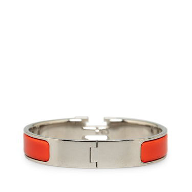 Orange Hermès Clic H Bracelet - Designer Revival