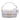 White Fendi Medium Striped Canvas Baguette Satchel - Designer Revival