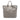 Gray Prada Vitello Daino Open Convertible Tote Satchel
