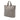 Gray Prada Vitello Daino Open Convertible Tote Satchel