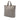 Gray Prada Vitello Daino Open Convertible Tote Satchel