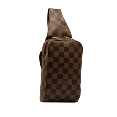 Brown Louis Vuitton Damier Ebene Geronimos Crossbody Bag - Designer Revival