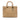 Beige Dior Large Lambskin Cannage Lady Dior Satchel