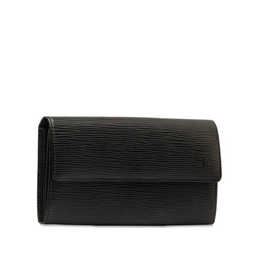 Black Louis Vuitton Epi Sarah Long Wallet