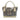 Taupe Burberry Smoked Check Coated Canvas Handbag