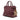 Burgundy Burberry Medium Leather and House Check Banner Satchel