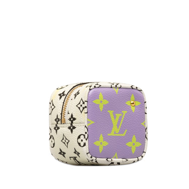 Purple Louis Vuitton Monogram Giant Porte Monet Cube Coin Pouch - Designer Revival