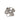 Silver Chanel CC Brass Faux Pearl Pin Brooch