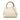 White Gucci Small Calfskin Bamboo Shopper Satchel