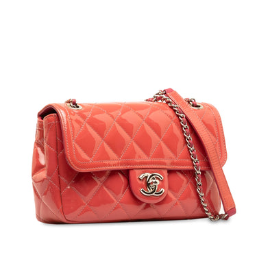 Pink Chanel Small Patent Coco Shine Flap Shoulder Bag