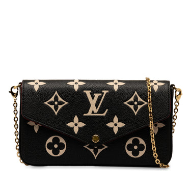Black Louis Vuitton Monogram Empriente Bicolor Pochette Felicie Crossbody Bag