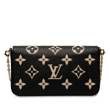 Black Louis Vuitton Monogram Empriente Bicolor Pochette Felicie Crossbody Bag - 127-0Shops Revival