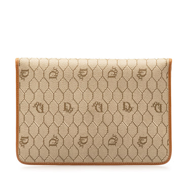 Brown Dior Honeycomb Pouch - Designer Revival