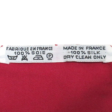 Red Hermes Les Tuileries Silk Scarf Scarves - Designer Revival