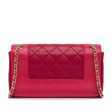 Red Chanel Small Sheepskin Vintage Mademoiselle Flap Crossbody Bag